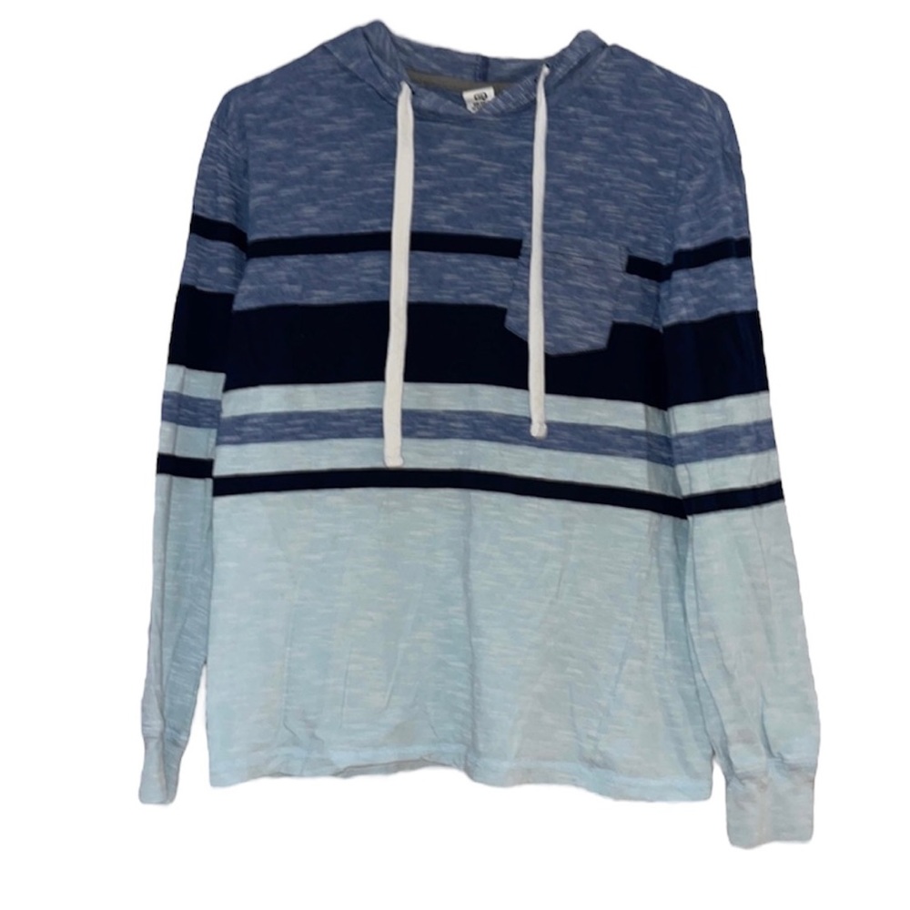 Women’s Quicksilver Blue Striped Hoodie Size Small